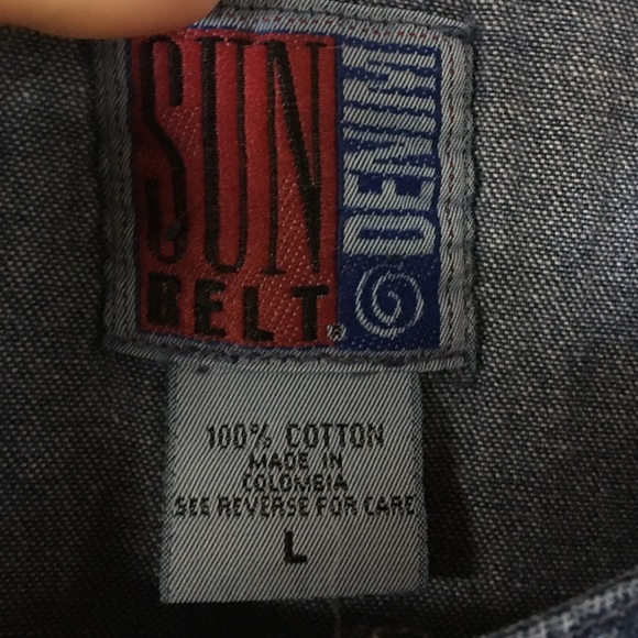 Vintage Denim Maxi Dress Long Sleeve Pockets 90’s Grunge - Picture 9 of 10